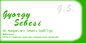 gyorgy sebesi business card